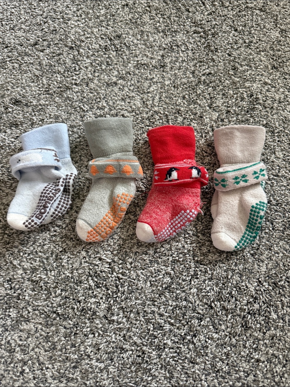 Holiday Christmas Bombas Kids Non-Slip Crew Socks